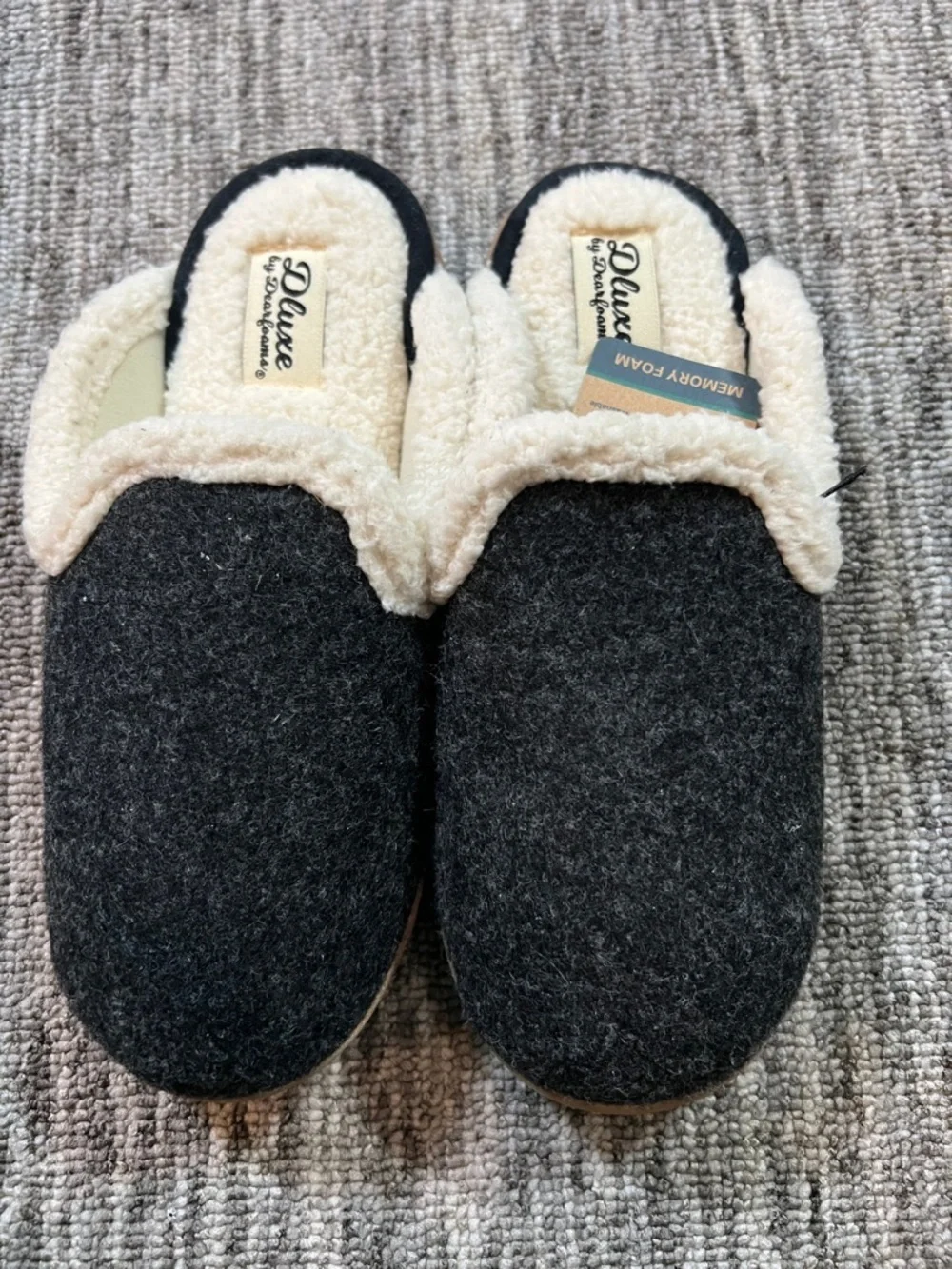 Dluxe by dearfoams Women's Maci Felted Scuff Slippers Size S